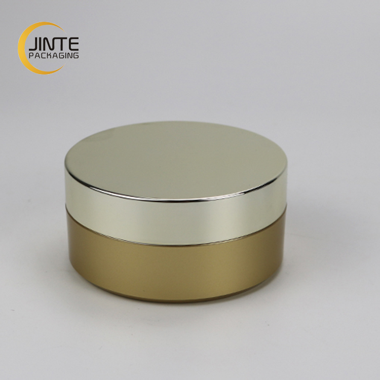 2020 New product empty plastic double wall gold PP jar  for cosmetic packaging