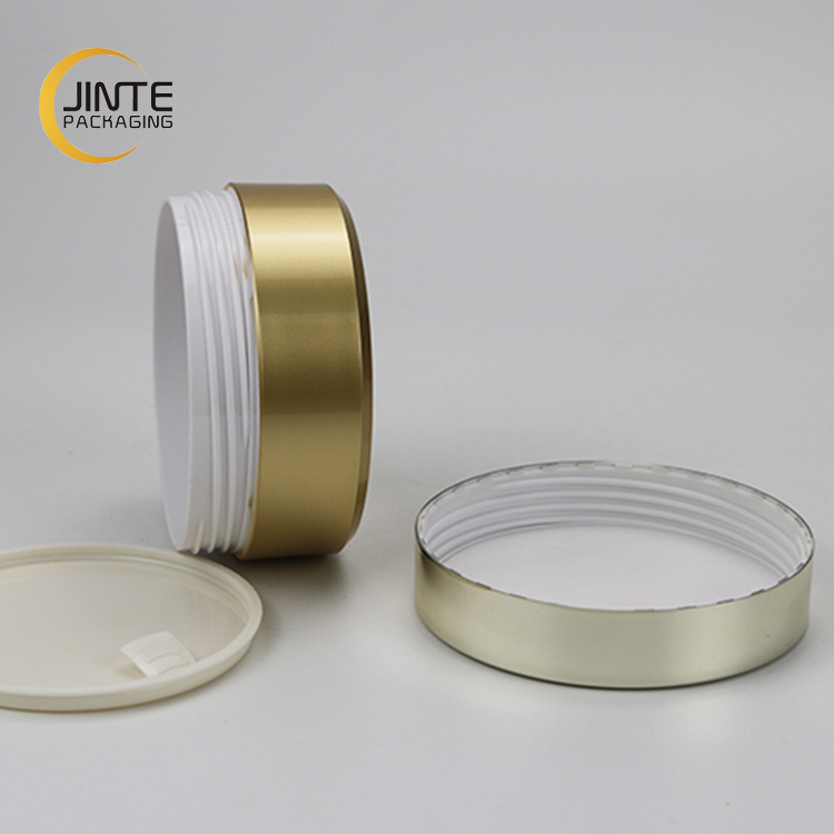 2020 New product empty plastic double wall gold PP jar for cosmetic packaging