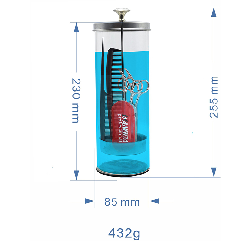 2020 New upgraded professional salon sterilization jar barber disinfect tools glass bottle