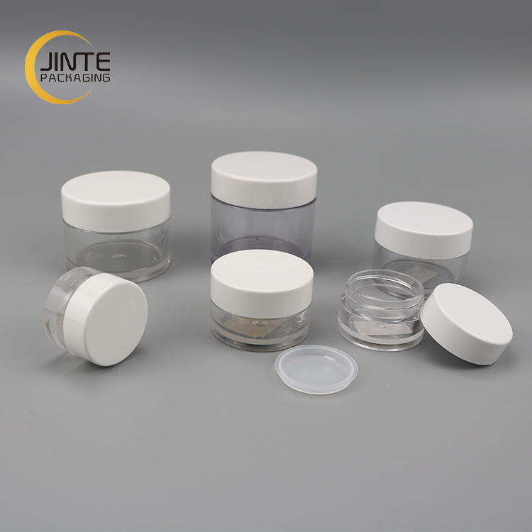 2020 Plastic Skin Cream Packaging 150ml Body Cream Jar Clear PETG jar with White Cap