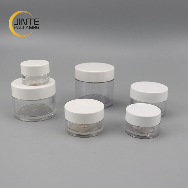 2020 Plastic Skin Cream Packaging 150ml Body Cream Jar Clear PETG jar with White Cap