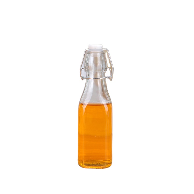 2020 Popular Top Quality Swing Top Transparent Glass Storage Bottles for Milk Juice
