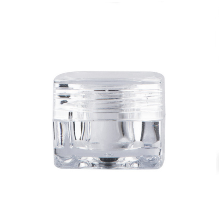 2020 Popular empty 5g clear square cream jar