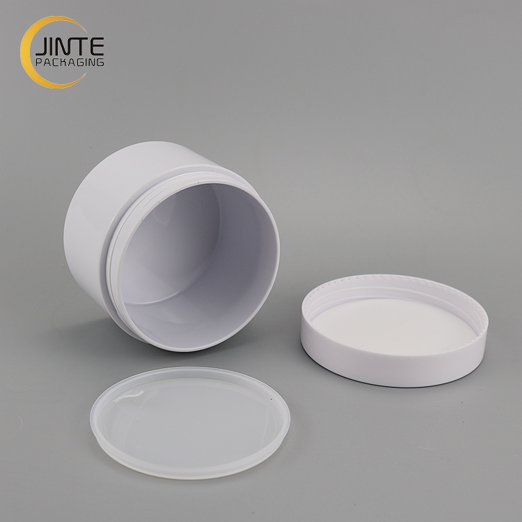 2020 Recycled Matt White Body Scrub Container, 200ml Plastic Jar for Cosmetics