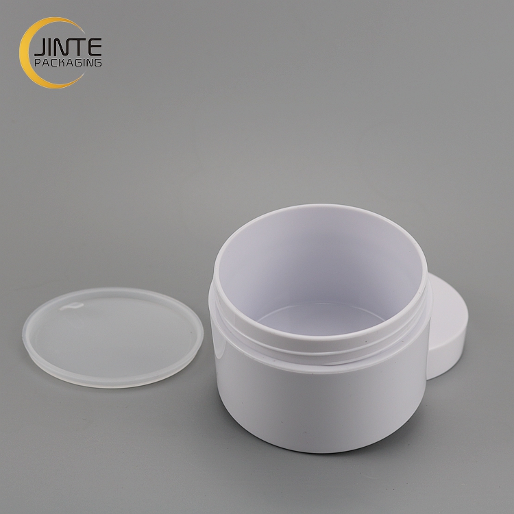 2020 Recycled Matt White Body Scrub Container, 200ml Plastic Jar for Cosmetics