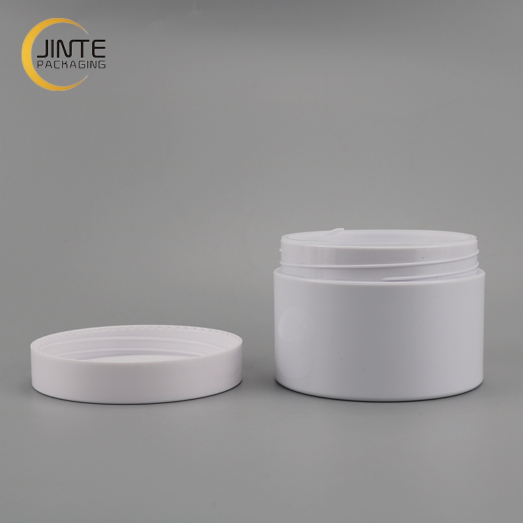 2020 Recycled Matt White Body Scrub Container, 200ml Plastic Jar for Cosmetics
