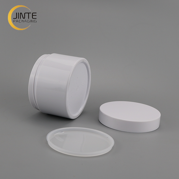 2020 Recycled Matt White Body Scrub Container, 200ml Plastic Jar for Cosmetics