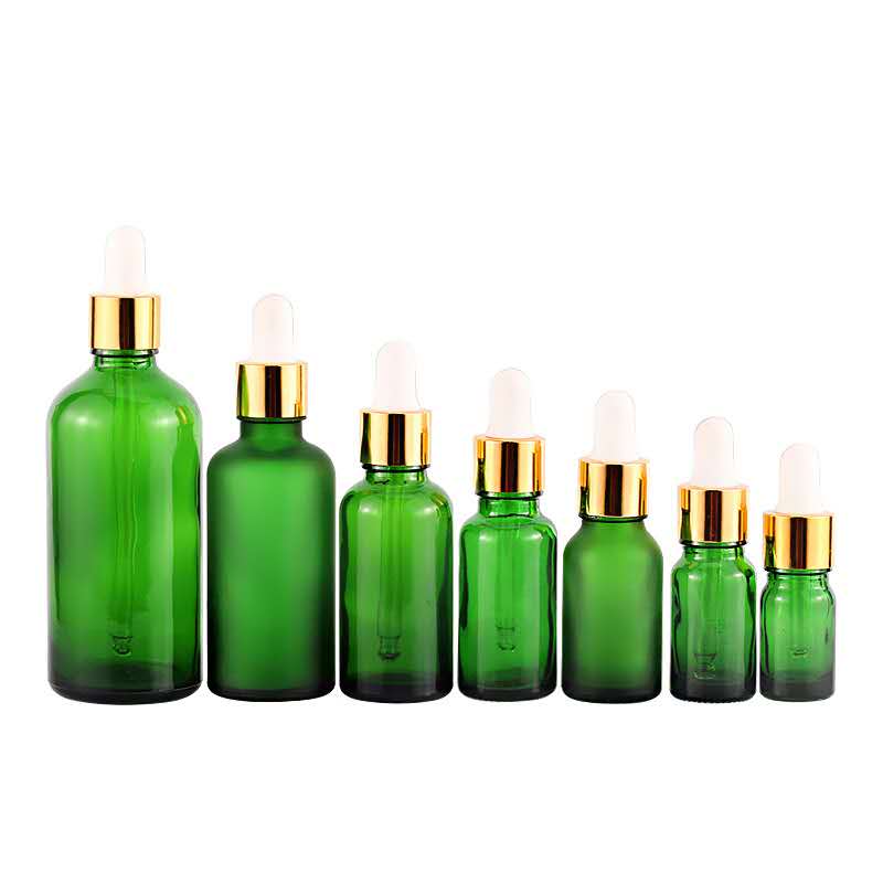 2020 The most popular frosted 20ml 30ml 50ml glass dropper bottle with gold cap