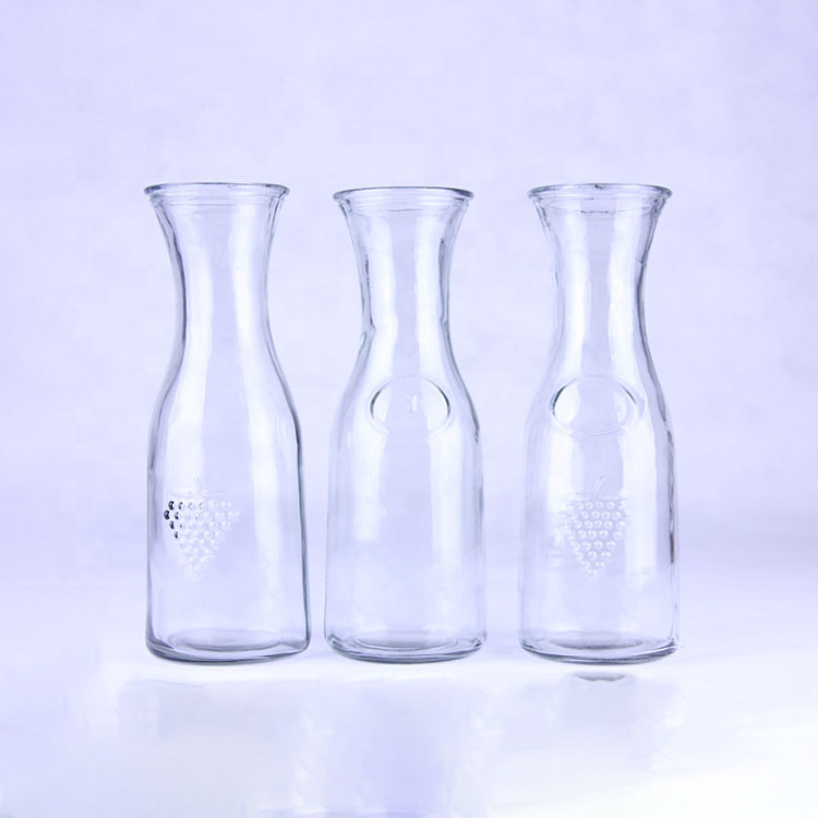 2020 Top Selling 1L 1000ml Clear Glass Beverage Wine Juice Milk Bottles with Silicone Stopper