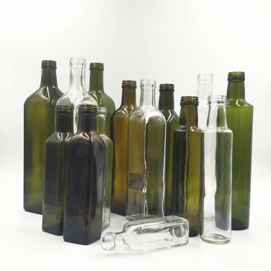 2020 Unique 250ml 500 ml Glass Bottle for Olive Oil