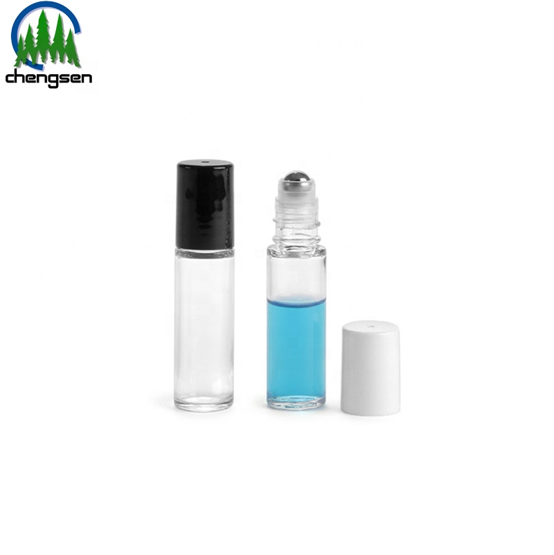 2020 Variety of styles wholesale price 5ml 10ml 15ml 20ml 30ml 50ml matte black glass roll on bottle with steel roller ball