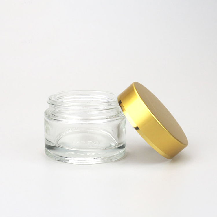 2020 Wholesale custom Luxury with aluminum cap cosmetic glass jars