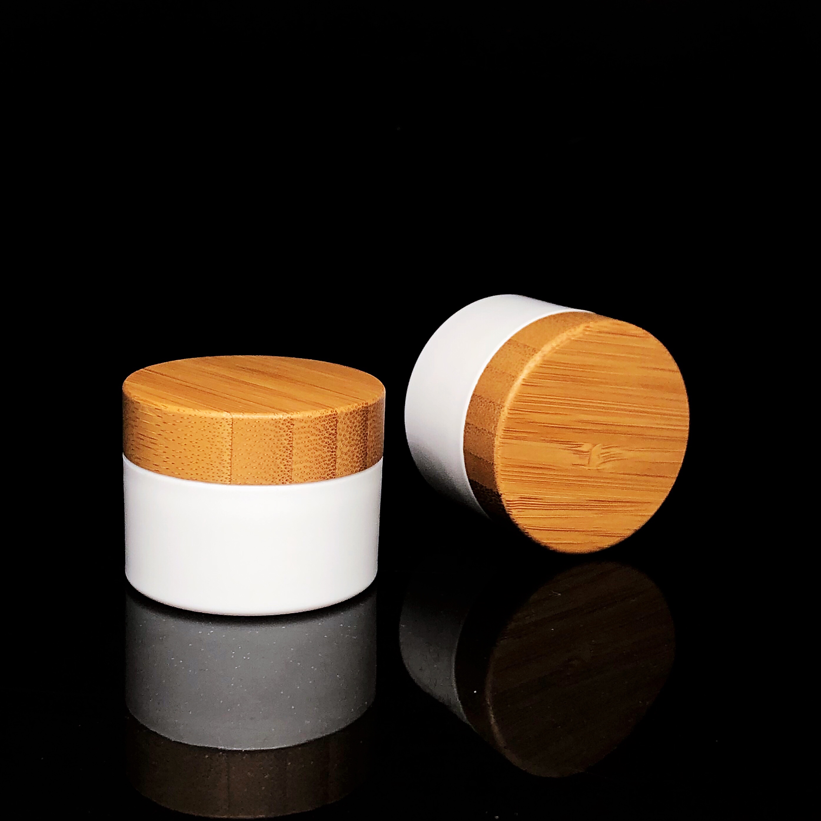 2020 Wide Mouth Eco-friendly Lotion Jar Cosmetic Plastic Jar with Bamboo