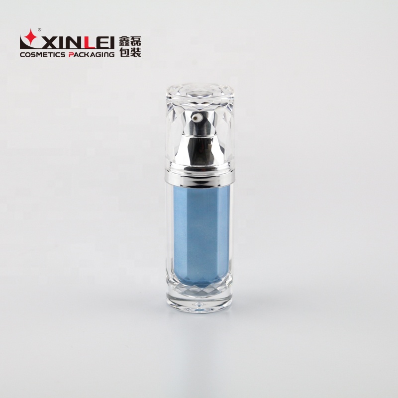 2020 best selling high quality acrylic luxury airless pump bottle 15ml lotion bottle