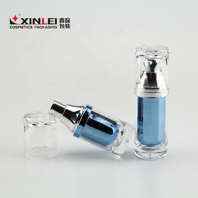 2020 best selling high quality acrylic luxury airless pump bottle 15ml lotion bottle
