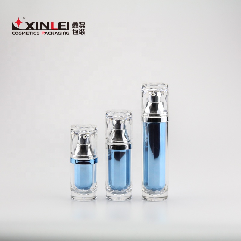 2020 best selling high quality acrylic luxury airless pump bottle 15ml lotion bottle