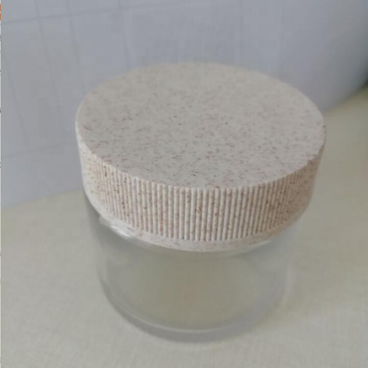 2020 biodegradable child resistant dome lid glass jar round shape Weeds Container With corn starch Child proof Cap