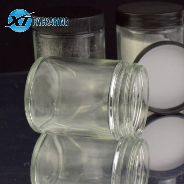 2020 clear glass jar 1 2 3 4 5 6 oz screw cap glass container hemp flower packaging customized logo frascos de vidrio
