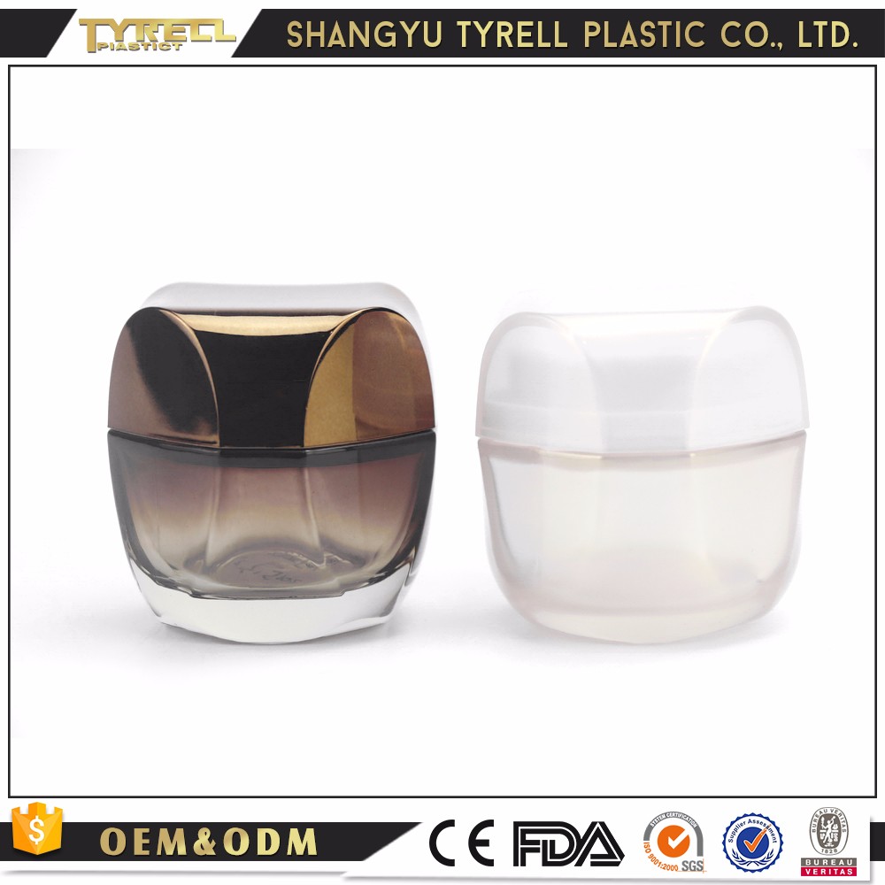 2020 cosmetic containers and packaging glass cream jar lotion bottle
