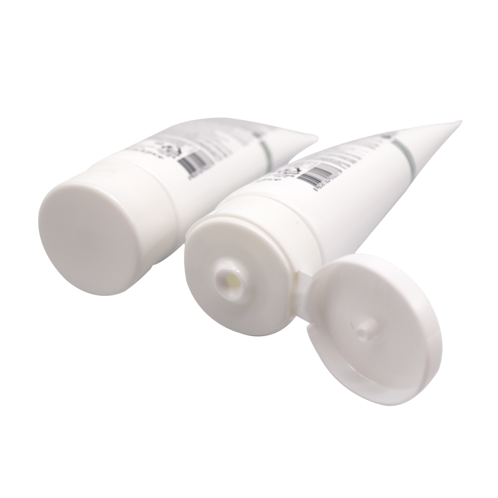 2020 hot sale 100g facial cleanser hand cream plastic white hose hand sanitizer squeeze bottle sanitizer clamshell bottle