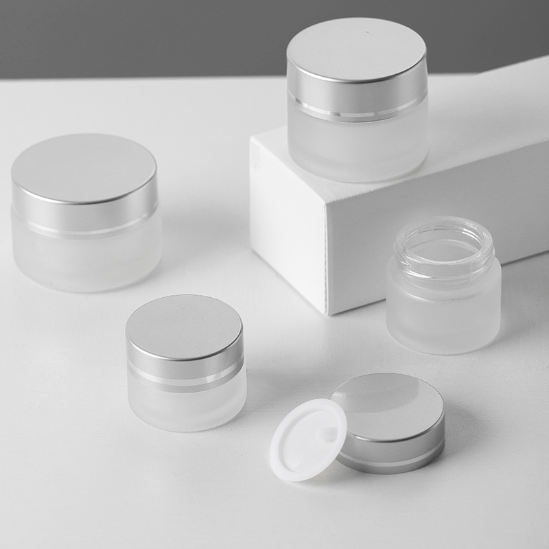 2020 hot sale 5g 10g 15g 20g 30g 50g 100g Cosmetic eye cream bottle glass jar with silver gold cap