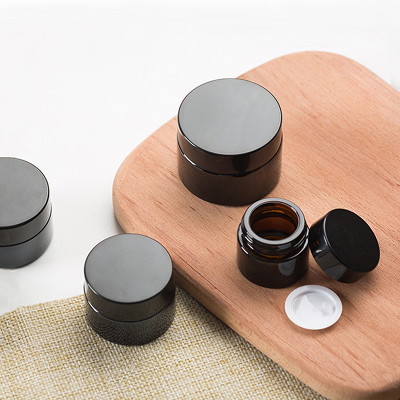 2020 hot sale 5g 10g 15g 20g 30g 50g 100g Cosmetic eye cream bottle glass jar with silver gold cap