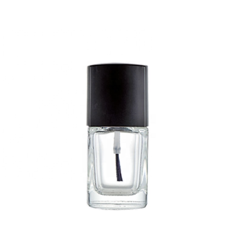 2020 hot sale glossy black gorgeous electroplating rose gold cap & transparency nail polish bottle