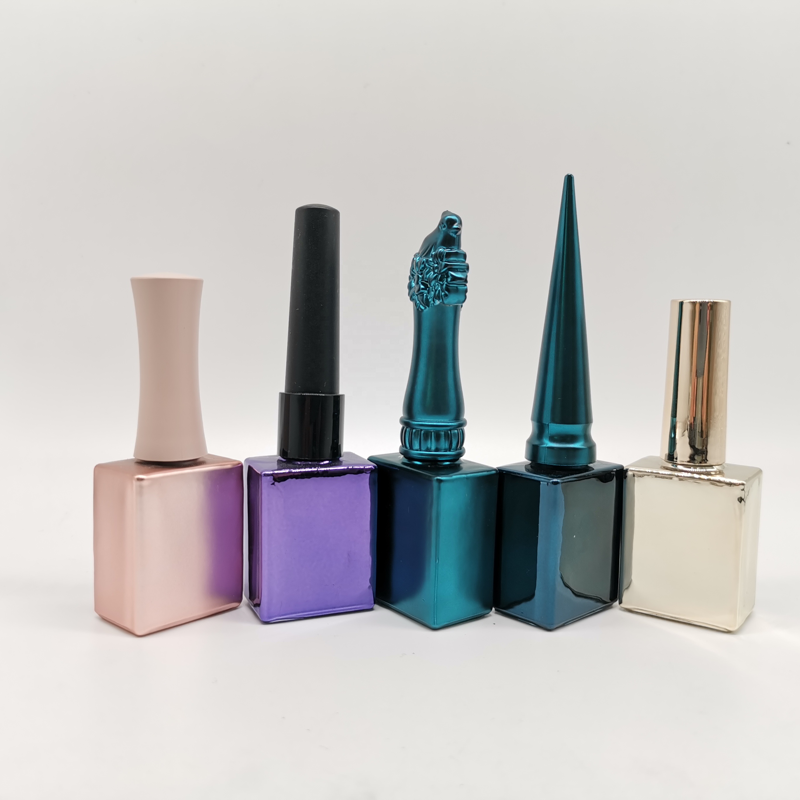 2020 hot sale high quality black uv gel nail polish bottles fancy square