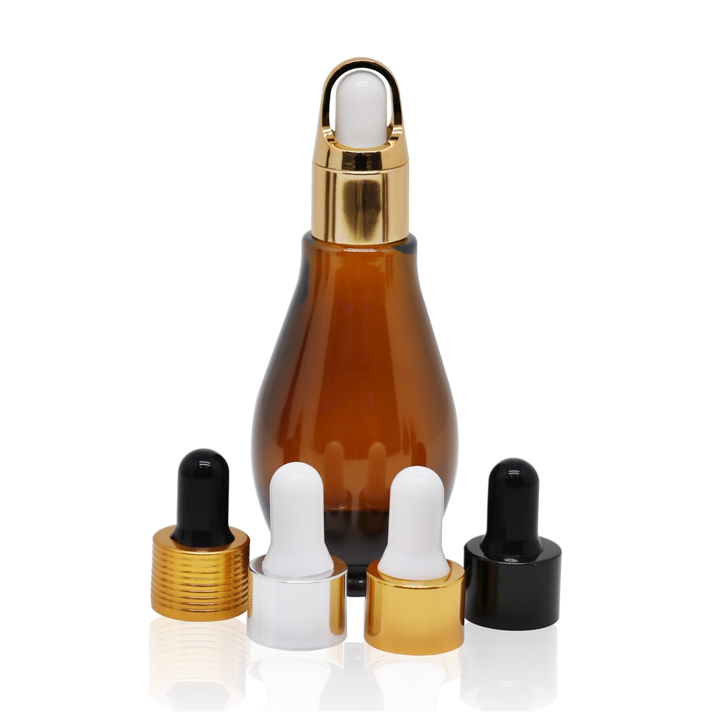2020 hot sale new design high end empty fancy cosmetic packaging essential oil dropper glass bottle