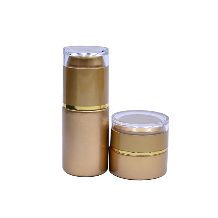 2020 hot sell 20g 30g empty gold cosmetic flat shoulder eye face cream glass jar with gold cap
