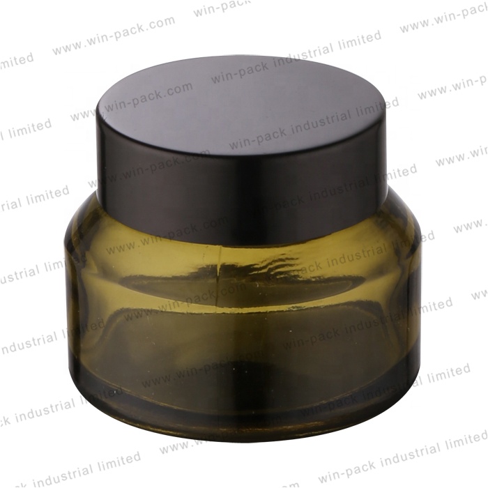2020 hot seller glass cream packing jar with plastic cap for high quality