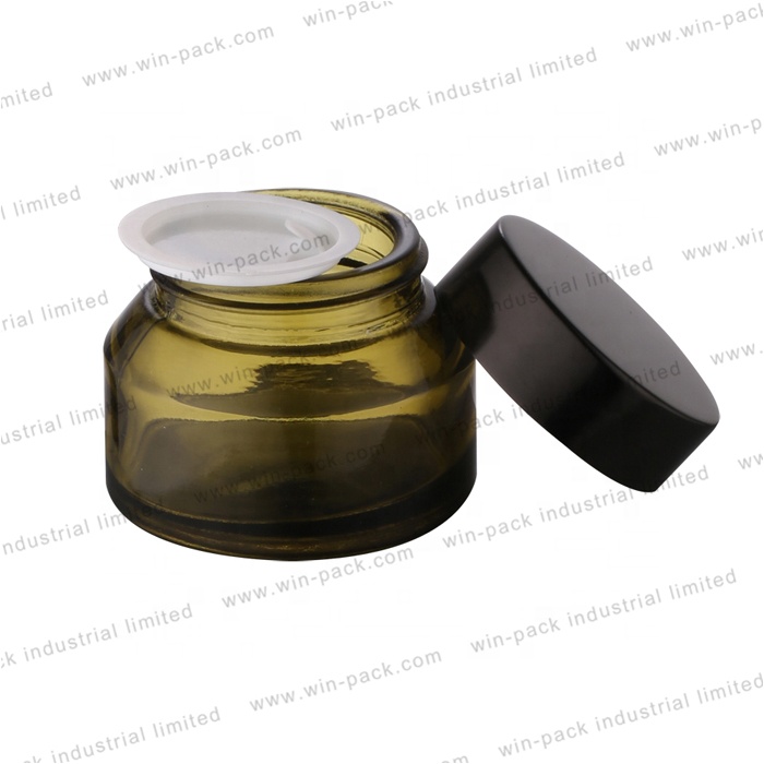 2020 hot seller glass cream packing jar with plastic cap for high quality