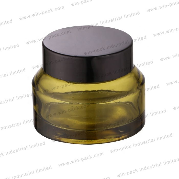 2020 hot seller glass cream packing jar with plastic cap for high quality