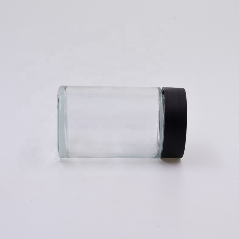 2020 new 180ml clear round straight side food storage glass jar with plastic child proof lid