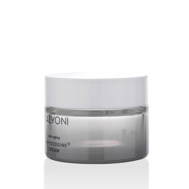 2020 new 1oz clay mask Glass Luxury Jar 5g 10g 20g 30g 50g 100g 200g gradient grey glass cream jar with white lid