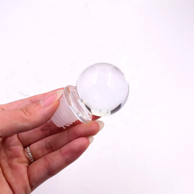 2020 new 500ml 16oz clear round vodka whisky juice wine liquor wine beer bottle glass bottles with glass Cork Tops