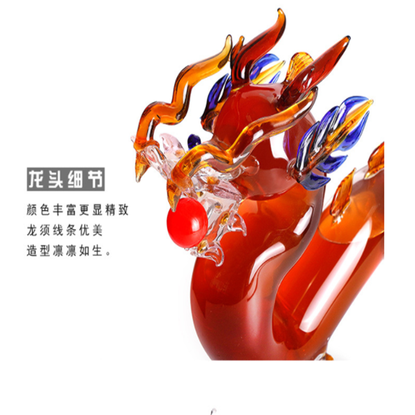 2020 new design dragon shape christmas absinthe glass bottle as gift