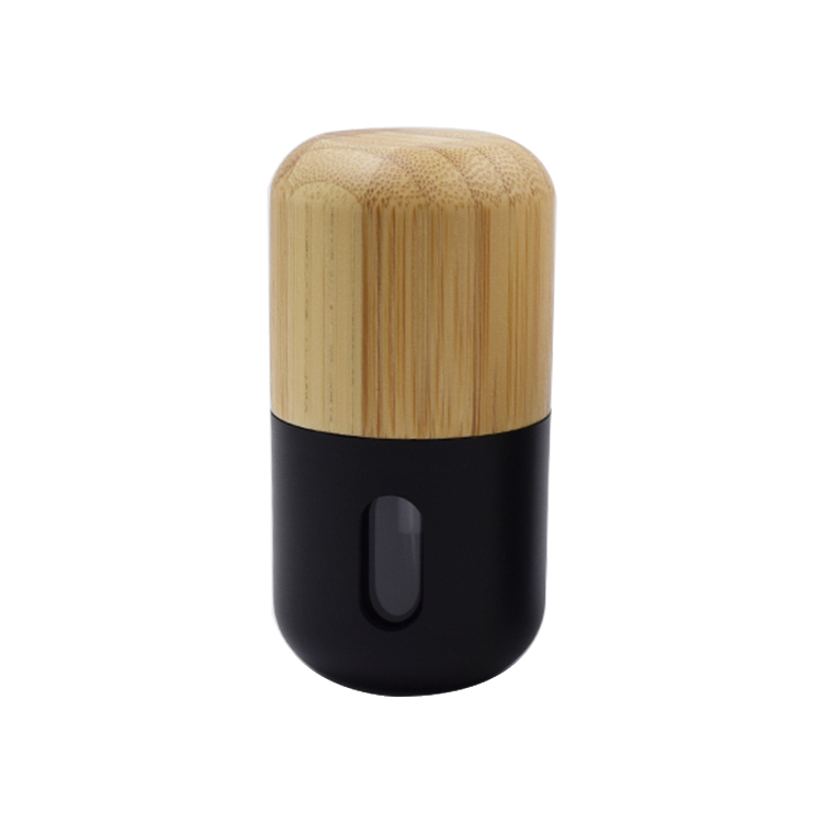 2020 new design eco friendly cosmetic packaging 30ml empty foundation pump bottle with bamboo cap