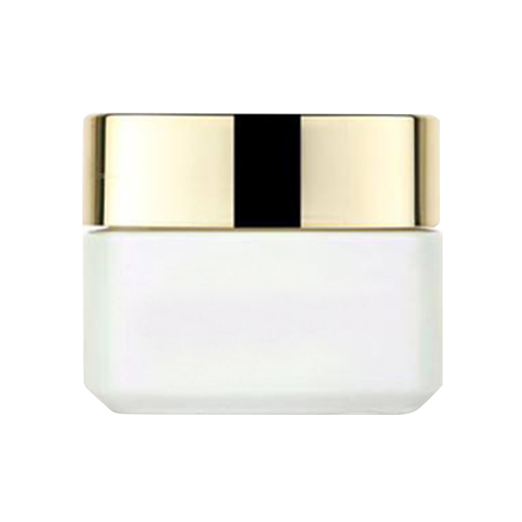 2020 new design square face pack cosmetic container glass jar 50g skincare cream packing