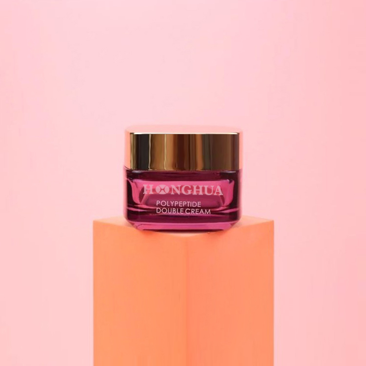 2020 new design square face pack cosmetic container glass jar 50g skincare cream packing