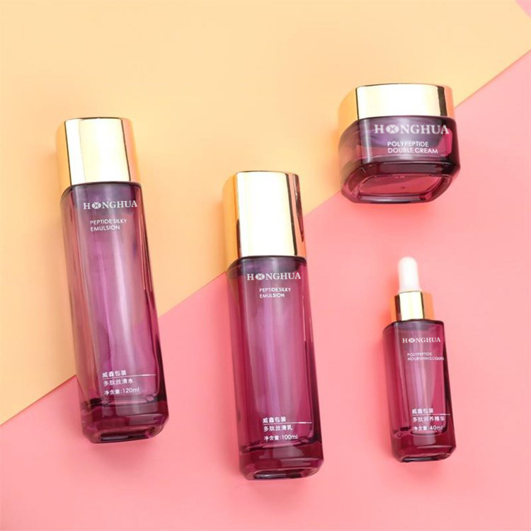 2020 new design square face pack cosmetic container glass jar 50g skincare cream packing