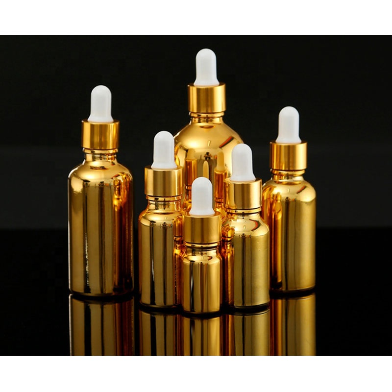 2020 new glass essential oil bottle custom color spray custom logo with dropper