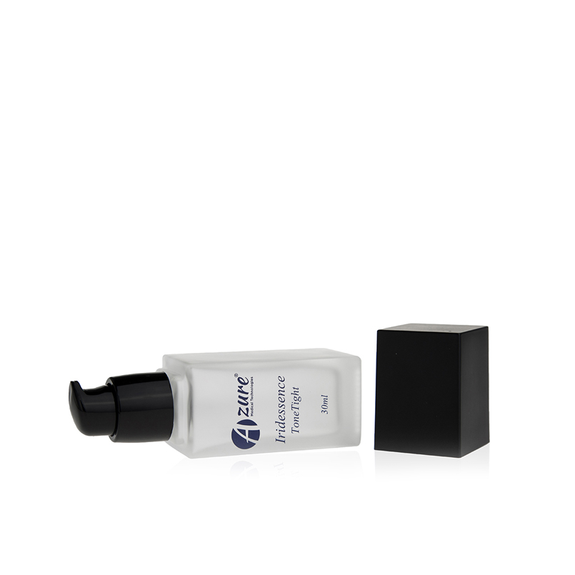 2020 new high quality square cosmetic container 20ml 30ml 40ml custom silk printing frosted glass pump bottle