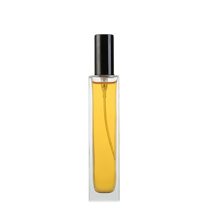 2020 new inventions cosmetic packaging 10ml 30ml 50ml 100ml Empty clear square glass perfume bottle with spray