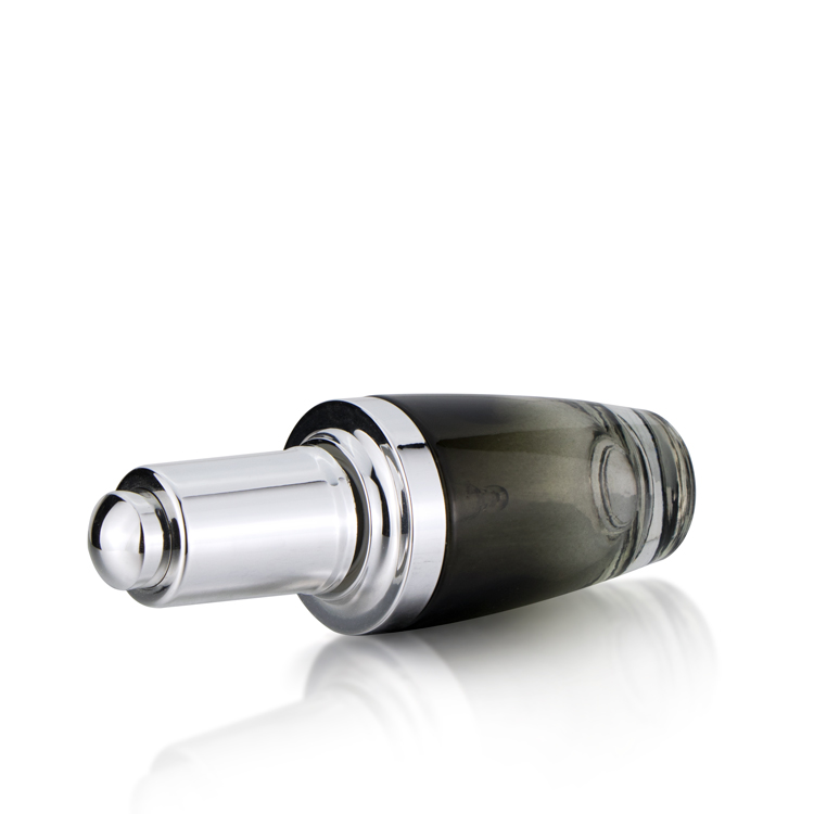 2020 new style 30ml 50ml clear glass serum dropper bottles with press button and dropper cap