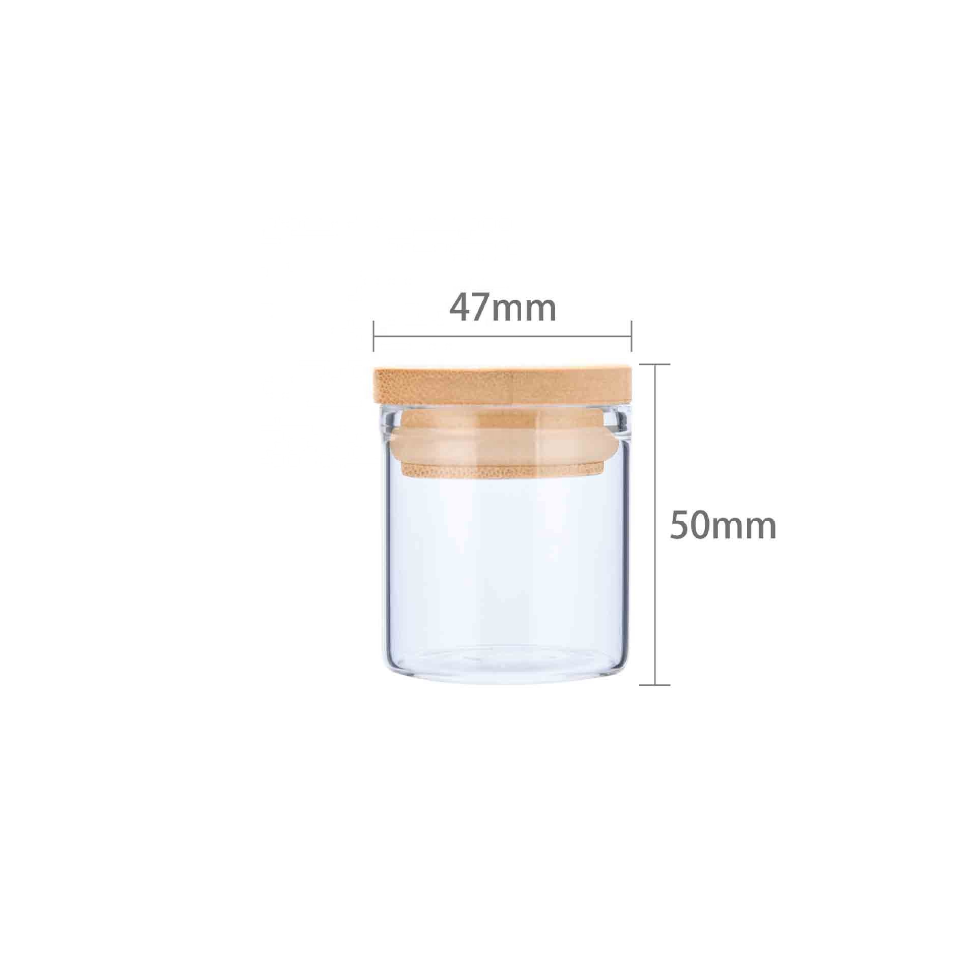 2020 pressitin can plastic jar srocked sealed borosilicate glass jar with bamboo lid high quality