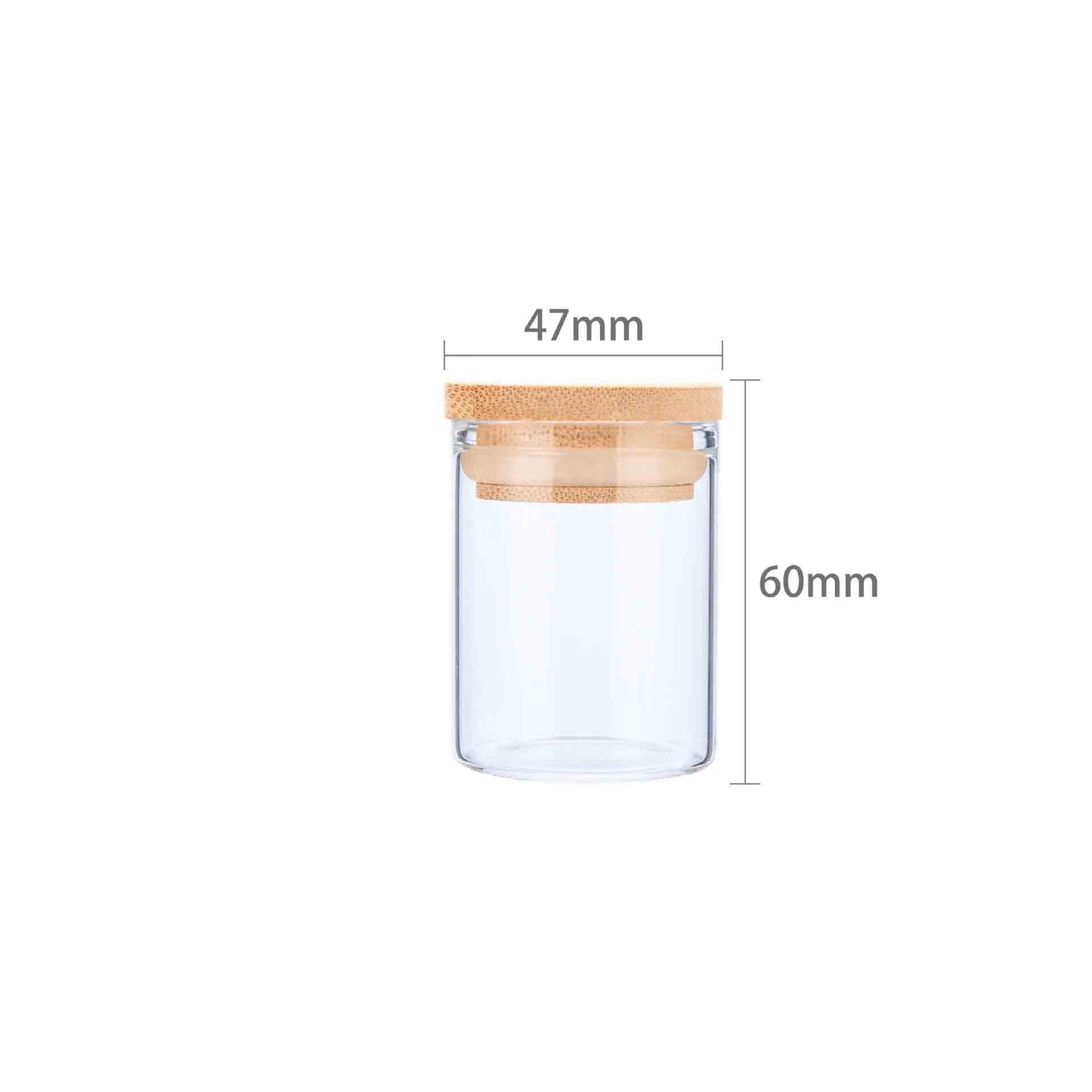 2020 pressitin can plastic jar srocked sealed borosilicate glass jar with bamboo lid high quality