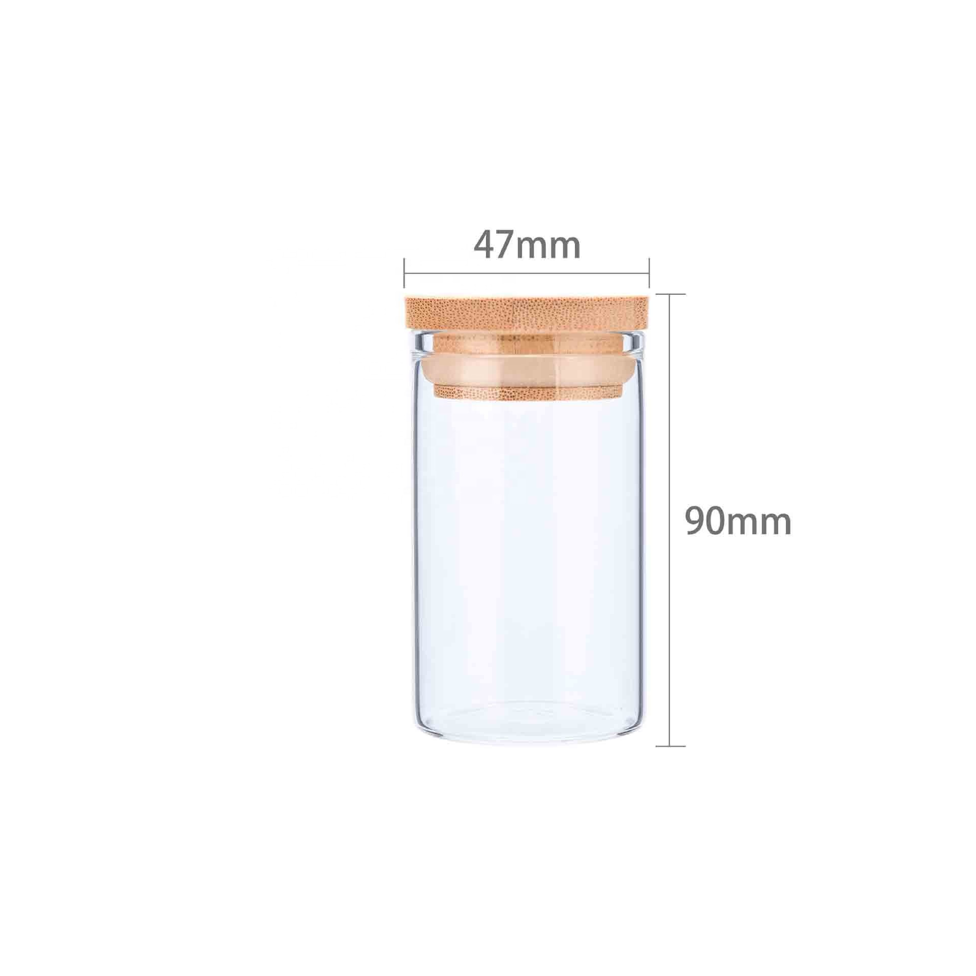 2020 pressitin can plastic jar srocked sealed borosilicate glass jar with bamboo lid high quality