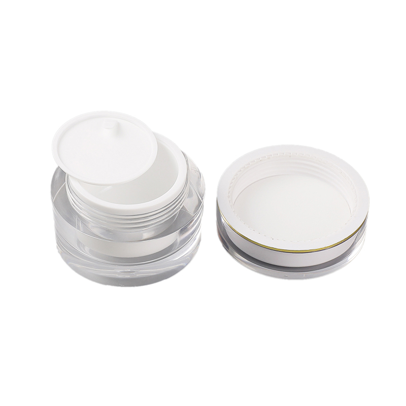 2020 straight round frosted acrylic cosmetic jar pot for cream in bulk