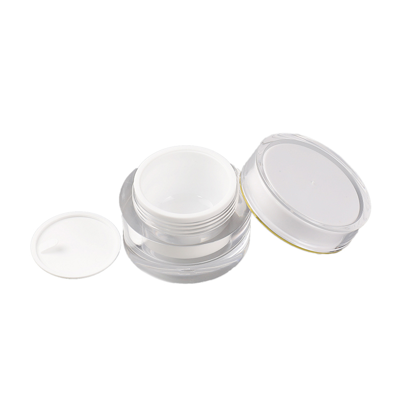 2020 straight round frosted acrylic cosmetic jar pot for cream in bulk